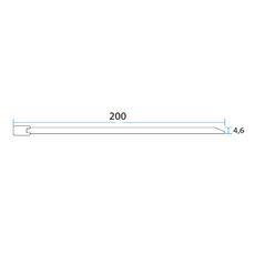 Хомут-стяжка стальной 200x4,6 мм, упаковка 100шт. REXANT 