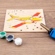 Выжигатель REXANT (набор паяльник-выжигатель), 7 насадок, подставка, кисточка, краски  230 В/30 Вт