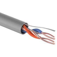 Кабель витая пара Caplex UTP 2PR 24AWG, CAT5e, бухта 500 м, серый