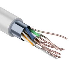 PROconnect Кабель витая пара омедненный, F/UTP, категория 5e, PVC, 4PR, 24AWG, внутренний, серый, 25 м