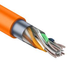 REXANT Кабель витая пара F/UTP, категория 6, ZH нг(А)-HF, 4PR, 23AWG, внутренний, оранжевый, 305 м