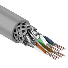REXANT Кабель витая пара S/FTP, категория 7, PVC, 4PR, 23AWG, внутренний, серый, 305 м