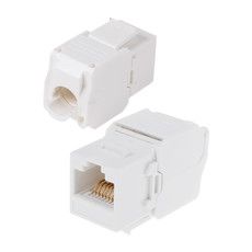 Rexant Модуль Keystone Jack RJ-45(8P8C), UTP неэкранированный, категория 6, тип 180 градусов, самозажимной, белый