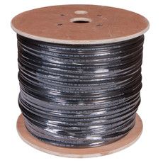 REXANT Кабель витая пара F/UTP, категория 5e, PE, 4PR, 24AWG, внешний, черный, с тросом, 305 м