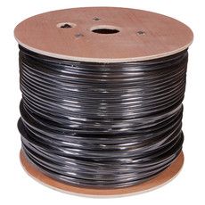 REXANT Кабель витая пара F/UTP, категория 5e, PE, 4PR, 24AWG, внешний, черный, 305 м (барабан)
