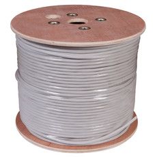 REXANT Кабель витая пара U/UTP, категория 5, PVC, 10PR, 24AWG, внутренний, серый, 305 м