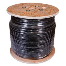 REXANT Кабель витая пара U/UTP, категория 5, PE, 16PR, 24AWG, внешний, черный, 305 м