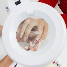 Лупа на струбцине REXANT, круглая, 8D, с подсветкой, белая