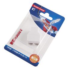 Rexant Переходник телефонный, (гнездо 6Р-4С (RJ-11) - 2 гнезда 6Р-4С (RJ-11))