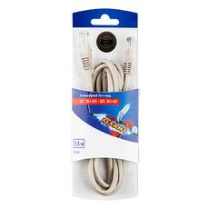 REXANT Патч-корд U/UTP, категория 5e, RJ45-RJ45, неэкранированный, PVC серый, 1,5 м