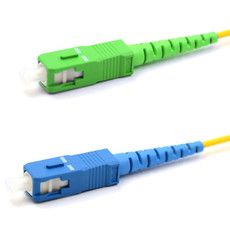 Патч-корд оптический переходной (SM), 9/125 (OS2), SC/APC-SC/UPC, (Simplex), PVC, 1м