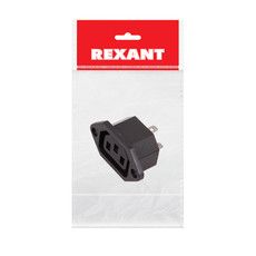 Сетевое гнездо на корпус (1 шт. ) (пакет БОПП) REXANT