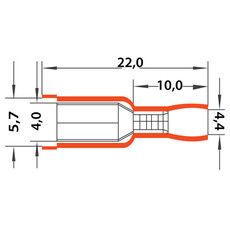 Разъем штекерный изолированный гнездо 4 мм 1.5-2.5 мм² (РШи-м 2.5-4/РШИм 2-5-4 ) синий REXANT