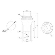 Выключатель-кнопка металл 220V 2А (2с) OFF-(ON) Ø10.2 зеленая Mini (RWD-213) REXANT