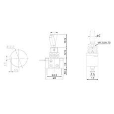 Тумблер 12V 20А (3c) ON-OFF однополюсный  с красной LED подсветкой  (ASW-07D)  REXANT Индивидуальная упаковка 1 шт