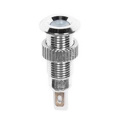 Индикатор металл Ø8 220В подсв/белая LED  REXANT
