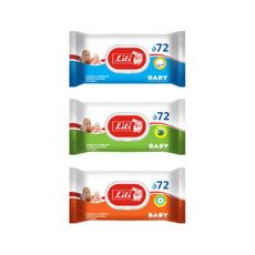 Салфетки влажные 72 шт. «Lili» для детей с экстрактом алоэ вера 