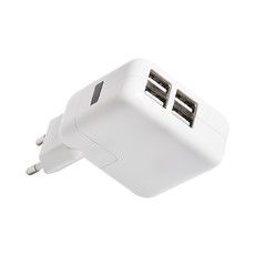 Сетевое зарядное устройство 4xUSB,  переходник+адаптер (СЗУ) (5 V, 2x2100 mA, 2x1000 mA) REXANT