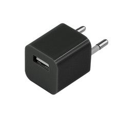 Сетевое зарядное устройство «Квадрат» USB (СЗУ) (1000 mA) черное