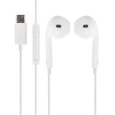Наушники с микрофоном и с  разъемом USB 3.1 Type-C (male) белые