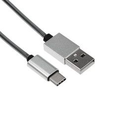 Шнур USB 3.1 type C (male)-USB 2.0 (male) в гибкой металлической оплетке 1 м REXANT