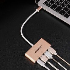 Разветвитель USB 3.1 Type-C на 4 порта (Type-C/3.0/2.0X2) REXANT