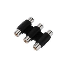 Переходник 3 гнезда RCA - 3 гнезда RCA, тринокль  REXANT