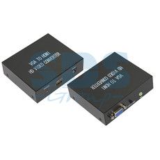 Конвертер VGA + Стерео 3,5 мм на HDMI, металл  REXANT