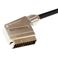 Шнур SCART - SCART (21 Pin), длина 1,5 метра (GOLD-металл) REXANT 3562