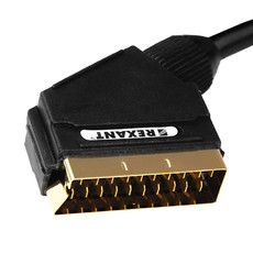 Шнур SCART - SCART (21 Pin), длина 1,5 метра (GOLD) REXANT 3484