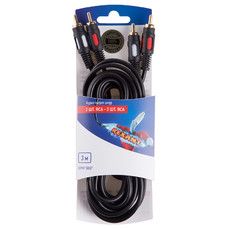 Шнур 2RCA - 2RCA REXANT, 3 м, GOLD