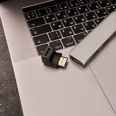 Переходник аудио (гнездо HDMI - штекер HDMI), угловой, (1шт.)  REXANT