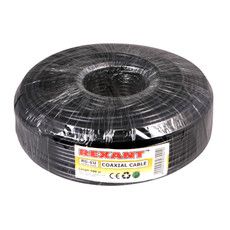 Кабель коаксиальный REXANT RG-6U, 75 Ом, CCS/Al/Al, 64%, бухта 100 м, черный OUTDOOR
