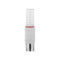 Разъем антенный на кабель, (гнездо-TV), белый, (1шт.)  REXANT
