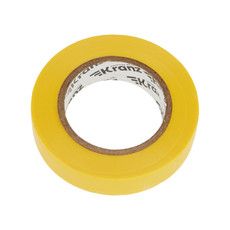 Изолента ПВХ 0,13х15 мм, 20 м, желтая (10 шт/уп) KRANZ