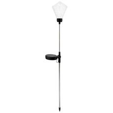 Светильник светодиодный Хрустальный Цветок LED RGB Lamper со встроенным аккумулятором, солнечной панелью, на колышке 