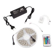 Комплект светодиодной ленты 5 м с блоком питания и RGB контроллером IP65, свечение RGB REXANT