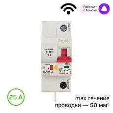 Умный Wi-Fi автоматический выключатель 1P/25А SECURIC