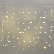 Гирлянда светодиодная Занавес 2х0,8м 160 LED ТЕПЛЫЙ БЕЛЫЙ прозрачный ПВХ IP65 постоянное свечение 230В нужен блок 303-500-1 NEON-NIGHT