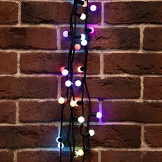 Гирлянда светодиодная Мультишарики Ø17,5мм 10м 100 LED RGB черный ПВХ IP65 быстрая смена цвета 230В нужен блок 303-500 NEON-NIGHT