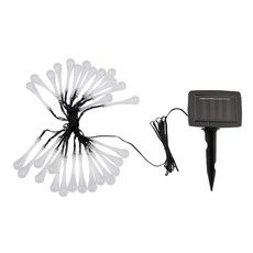 Каскад Lamper Сталактит LED 5 м с аккумулятором и выносной солнечной панелью 1 м, IP65, 2 режима работы: мигание и постоянное теплое белое свечение
