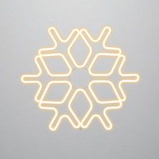 Фигура Снежинка из гибкого неона, 60х60 см, цвет свечения теплый белый NEON-NIGHT