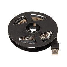 LED лента 1м с USB коннектором 5 В и с контроллером, 10 мм, IP65, SMD 5050, 60 LED/m, цвет свечения RGB LAMPER