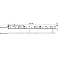 LED лента 12 В, 8 мм, IP23, SMD 2835, 120 LED/m, 12 V, цвет свечения белый (6000 K)