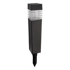 Светодиодный столбик ALBEDO Lamper LED с солнечной панелью и аккумулятором, установка в грунт, холодное белое свечение