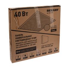 Панель универсальная светодиодная REXANT 19 мм ПРИЗМА 595x595 40 Вт 180–260 В IP20 3300 Лм 4000 K нейтральный свет