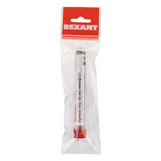 Припой без канифоли ПОС-40 REXANT, 10 г, Ø1.0 мм, (олово 40%, свинец 60%), колба