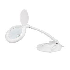 Лупа настольная 3D REXANT с подсветкой 60 LED, сенсорная регулировка яркости, VISAGISTE, белая