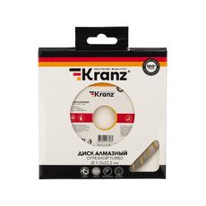 Диск алмазный отрезной Turbo 115x22.2x2.4x10 мм KRANZ