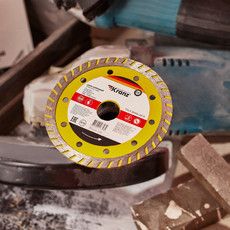 Диск алмазный отрезной Turbo 125x22.2x2.2x10 мм KRANZ
